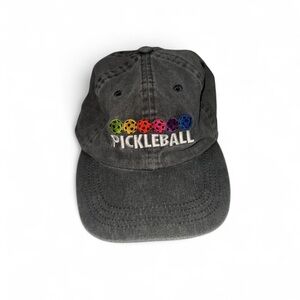 Gray Rainbow Embroidered Pickleball hat unisex men women
